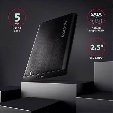 AXAGON EE25-A6M USB3.2 RAW Box Black – 2. kép