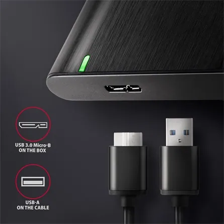 AXAGON EE25-A6M USB3.2 RAW Box Black – 5. kép