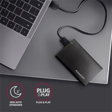 AXAGON EE25-A6M USB3.2 RAW Box Black – 6. kép