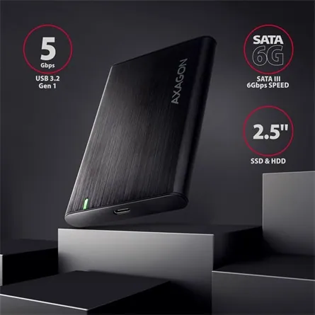 AXAGON EE25-A6C USB-C 3.2 RAW Box Black – 2. kép