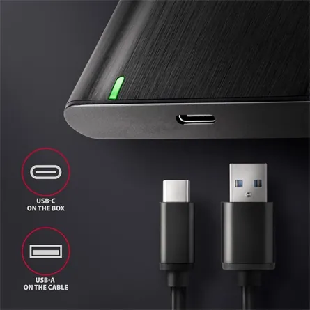 AXAGON EE25-A6C USB-C 3.2 RAW Box Black – 5. kép