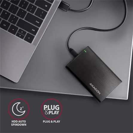 AXAGON EE25-A6C USB-C 3.2 RAW Box Black – 6. kép