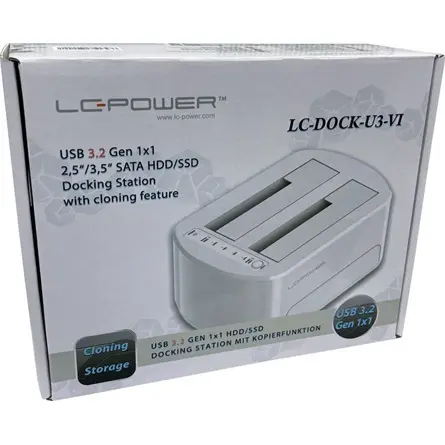 HDD dokkoló 2,5"-3,5"SATA/USB 3.2 LC Power LC-DOCK-U3-VI – 5. kép