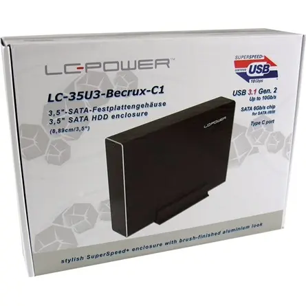 Drive kit USB 3,5" SATA USB-C 3.1 LC Power LC-35U3-Becrux-C1 – 5. kép