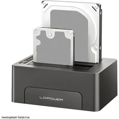 HDD dokkoló 2,5"-3,5"SATA/USB 3.2 LC Power LC-DOCK-C-V2 – 2. kép