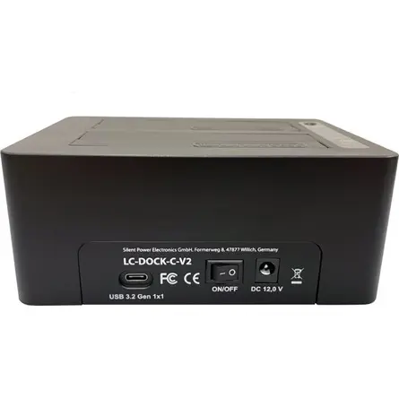 HDD dokkoló 2,5"-3,5"SATA/USB 3.2 LC Power LC-DOCK-C-V2 – 3. kép