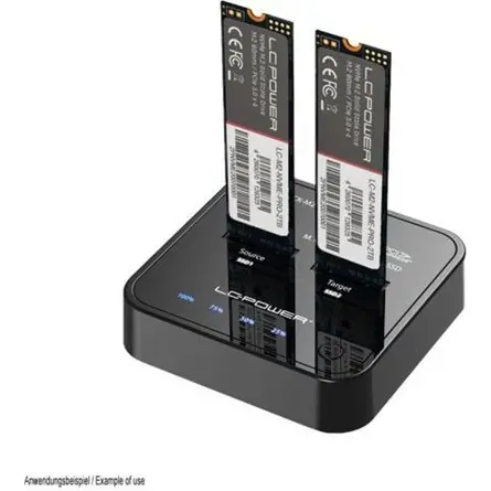 SSD dokkoló M.2/USB 3.2 LC Power LC-DOCK-M2-NVME-V2 – 2. kép