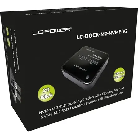 SSD dokkoló M.2/USB 3.2 LC Power LC-DOCK-M2-NVME-V2 – 4. kép