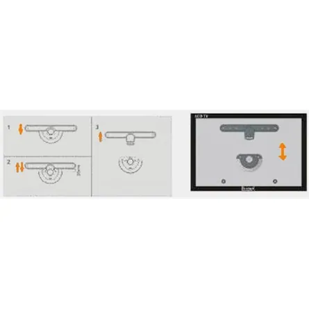 Harmantrade LD08 32"-55" TV fali tartó fekete – 3. kép