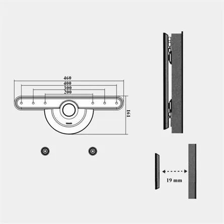Harmantrade LD08 32"-55" TV fali tartó fekete – 4. kép