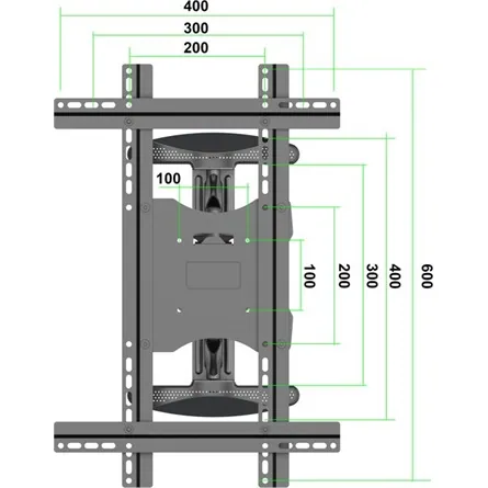 Multibrackets Flexarm Full Motion Single Portrait 32"-55" monitor TV fali tartó fekete – 2. kép