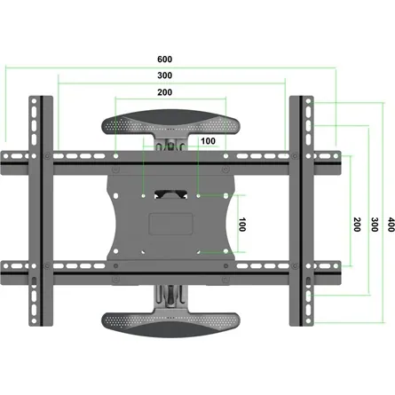 Multibrackets Flexarm Full Motion Single Portrait 32"-55" monitor TV fali tartó fekete – 4. kép