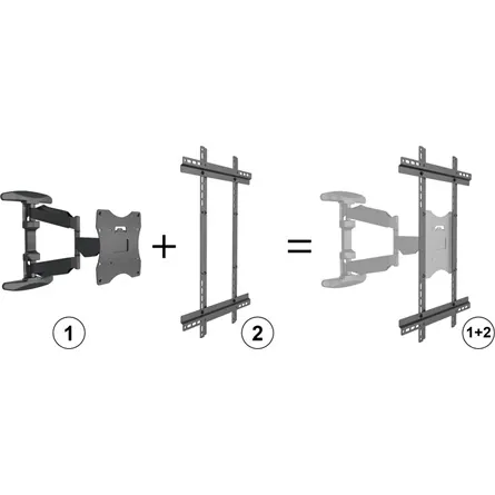 Multibrackets Flexarm Full Motion Single Portrait 32"-55" monitor TV fali tartó fekete – 5. kép