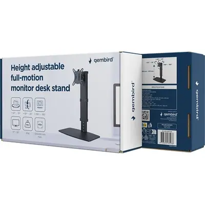 Gembird MS-D1ST-02 17"-32" monitor tartó asztalra fekete – 2. kép