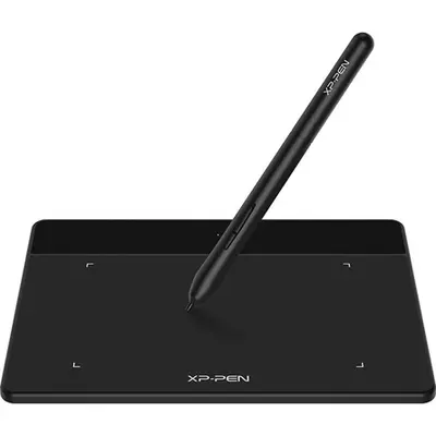 XP-PEN Grafikus tábla - DECO FUN XS_BK (4,8"x3", 5080 LPI, PS 8192, 220 RPS, USB-C) fekete