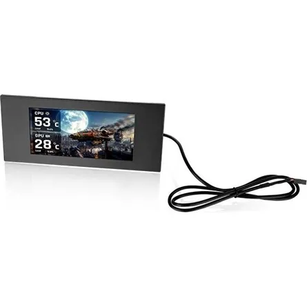 Thermaltake View 600 TG 6" LCD kijelző fekete – 3. kép