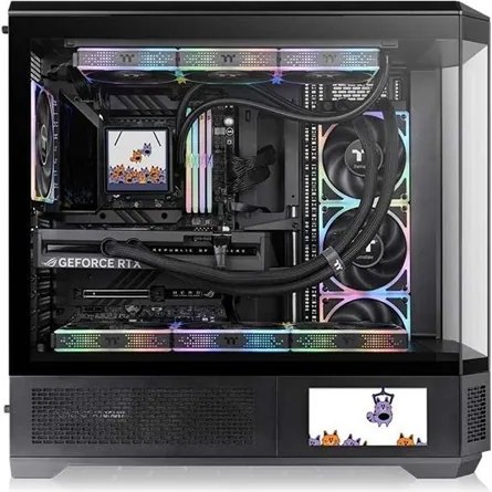 Thermaltake View 600 TG 6" LCD kijelző fekete – 5. kép
