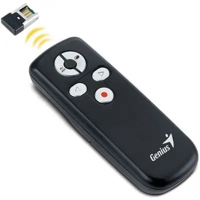 Genius 100 Smart Wireless Presenter Red Laser Black