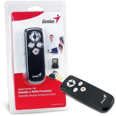 Genius 100 Smart Wireless Presenter Red Laser Black – 2. kép