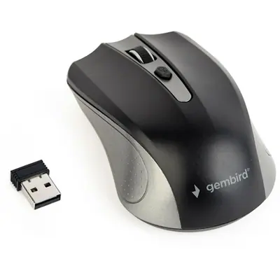 Gembird MUSW-4B-04-GB optikai vezeték nélküli egér fekete-szürke – 2. kép