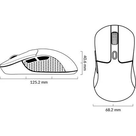 Keychron M3 optikai Bluetooth / vezeték nélküli egér fekete – 5. kép