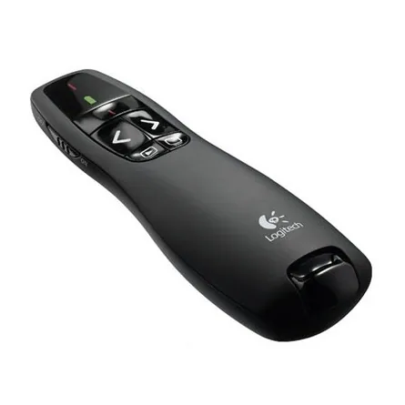 Logitech R400 Laser Presentation Remote Wireless Presenter Red Laser Black