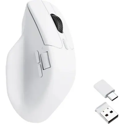 Keychron M6 optikai USB / Bluetooth / vezeték nélküli egér fehér – 2. kép