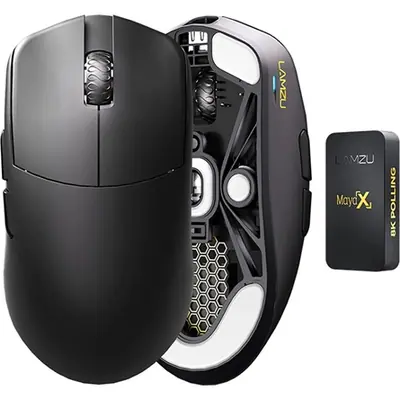 LAMZU MAYA X 8K optikai USB / vezeték nélküli gaming egér fekete – 2. kép
