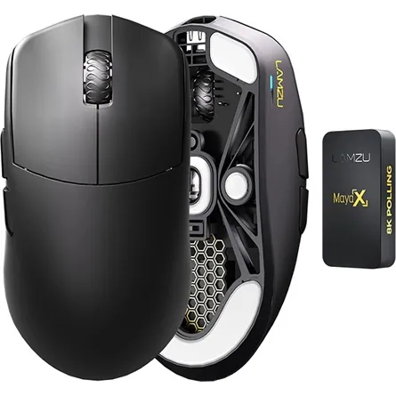 LAMZU MAYA X 8K optikai USB / vezeték nélküli gaming egér fekete – 2. kép