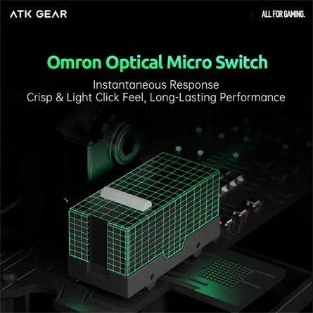 ATK Fierce X 8K optikai USB / vezeték nélküli gaming egér ezüst-szürke – 5. kép