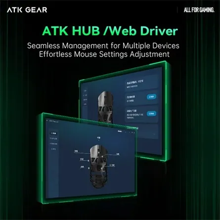 ATK Fierce X 8K optikai USB / vezeték nélküli gaming egér ezüst-szürke – 7. kép