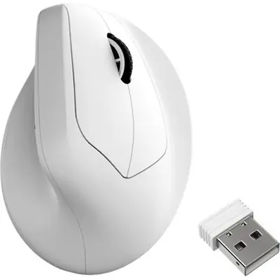 Keychron M5 Ergonomic optikai Bluetooth / vezeték nélküli egér fehér