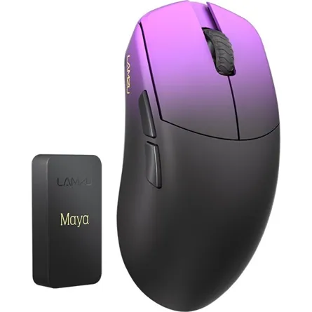 LAMZU MAYA Champions 8K optikai vezeték nélküli gaming egér fekete-lila – 4. kép