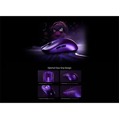 ATK Blazing Sky Duckbill optikai vezeték nélküli gaming egér lila (Bontott!) – 2. kép