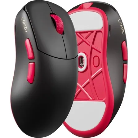 LAMZU Thorn V2 8K optikai vezeték nélküli gaming egér fekete-piros – 5. kép
