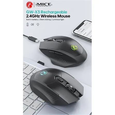 Genius GW-X3 optikai vezeték nélküli gaming egér fekete – 6. kép
