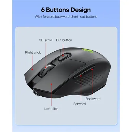 Genius GW-X3 optikai vezeték nélküli gaming egér fekete – 7. kép