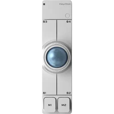 Keychron Nape Pro optikai Bluetooth / vezeték nélküli trackball fehér