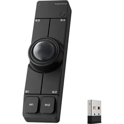 Keychron Nape Pro optikai Bluetooth / vezeték nélküli trackball fekete – 2. kép