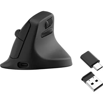 Keychron M5 1K Ergonomic optikai Bluetooth / vezeték nélküli egér fekete – 2. kép