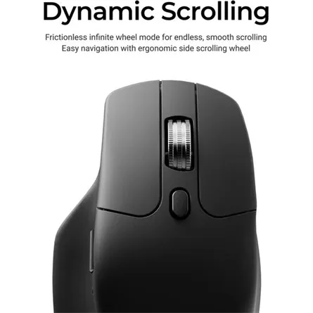 Keychron M6 optikai Bluetooth / vezeték nélküli egér fehér – 3. kép