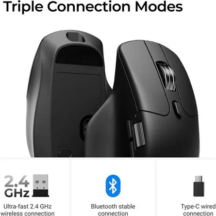 Keychron M6 optikai Bluetooth / vezeték nélküli egér fehér – 4. kép