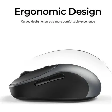 Keychron BM24 optikai Bluetooth / vezeték nélküli egér szürke-fekete – 3. kép