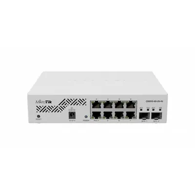 Mikrotik CSS610-8G-2S+IN Eight 1G Ethernet ports and two SFP+ ports for 10G fiber connectivity