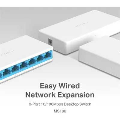 Mercusys Switch - MS108 (8 port 100Mbps; műanyag ház) – 2. kép