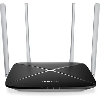 Mercusys Router WiFi AC1200 - AC12 (400Mbps 2,4GHz + 867Mbps 5GHz; 4port 100Mbps, WPA2)