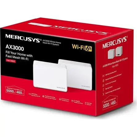 Mercusys Mesh WiFi AX3000 - Halo H80X (2 pack; 574Mbps 2,4GHz + 2402Mbps 5GHz; 3x 1Gbps; WPA3) – 4. kép