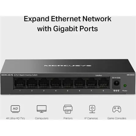 Mercusys MS108GS 8port gigabit switch – 5. kép