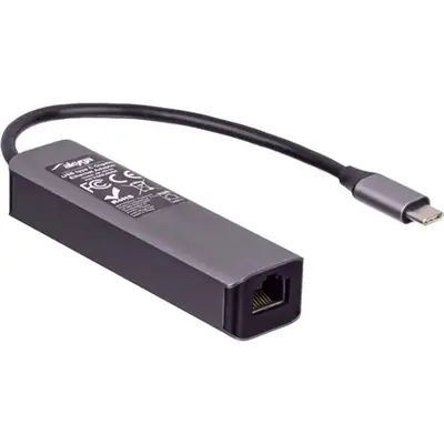 Akyga AK-AD-66 HUB USB Type-C to 3x USB 3.0 Network Card 10/100/1000 15cm – 2. kép