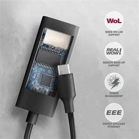 AXAGON ADE-ARC USB-C Gigabit Ethernet Adapter Black – 5. kép